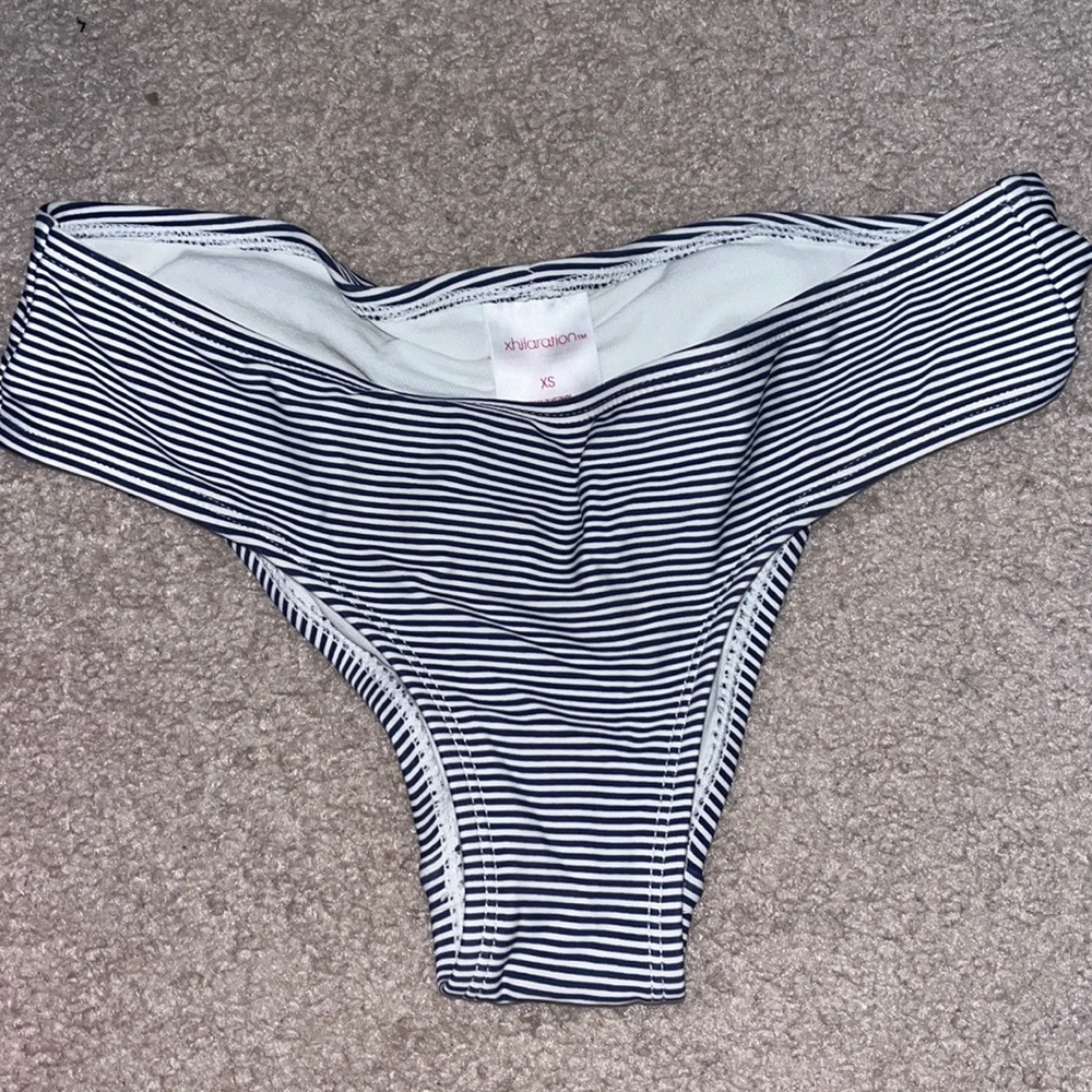 navy blue and white striped xs target bottoms